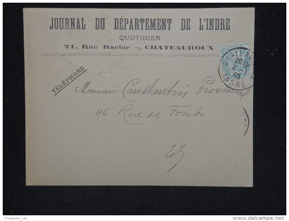 FRANCE - Enveloppe Commerciale De Chateauroux Pour Chateauroux En 1905 -  A Voir - Lot P11498 - 1877-1920: Période Semi Moderne