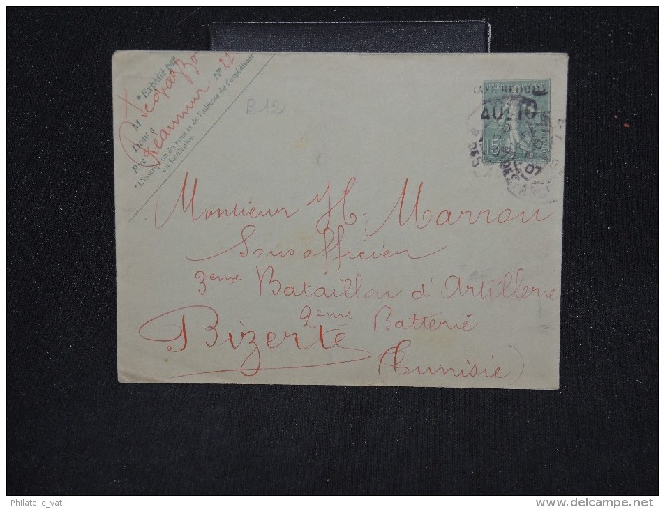 FRANCE - Entier Postal ( Enveloppe Surchargée ) De Réaumur Pour Bizerte En 1907 -  A Voir - Lot P11501 - Enveloppes Types Et TSC (avant 1995)