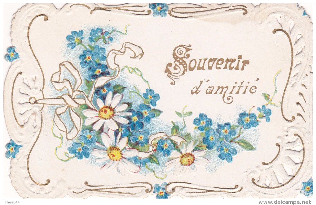 ¤¤  -    Souvenir D´Amitié  -  Fleurs   -  Petite Carte (dim 11.5 X 7.5)   -  ¤¤ - Fleurs