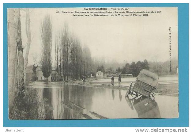 CPA 43 - Route Inondée Débordement De La Touque En 1904 LE BREUIL-EN-AUGE Près LISIEUX 14 - Otros & Sin Clasificación
