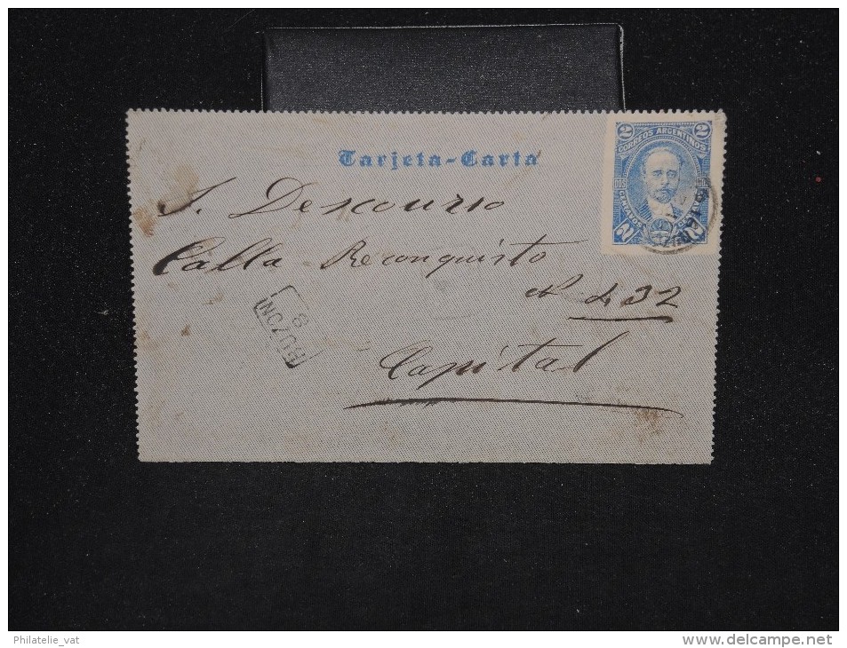 ARGENTINE - Entier Postal ( 1/2 Carte Lettre ) Période 1880/90 - A Voir - Lot P11533 - Enteros Postales