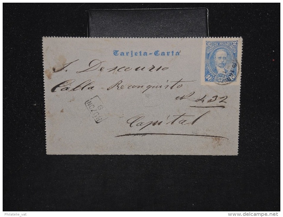 ARGENTINE - Entier Postal ( 1/2 Carte Lettre ) Période 1880/90 - A Voir - Lot P11533 - Entiers Postaux
