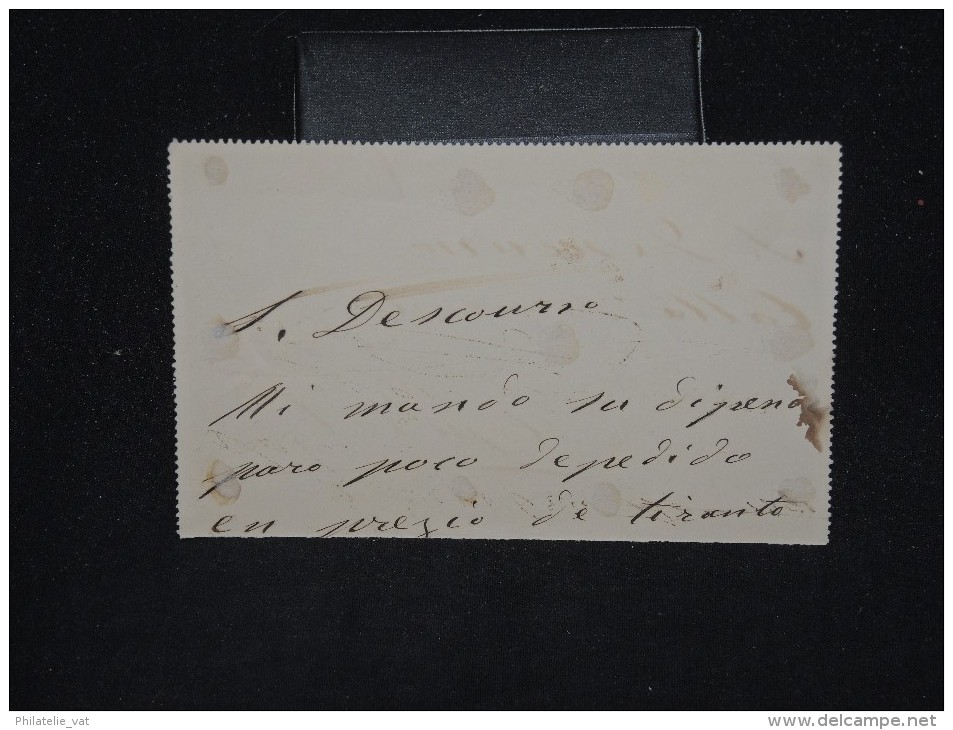 ARGENTINE - Entier Postal ( 1/2 Carte Lettre ) Période 1880/90 - A Voir - Lot P11533 - Enteros Postales