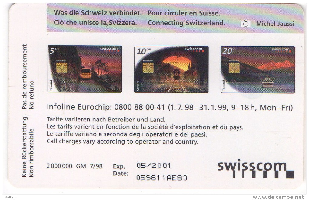 SVIZZERA - SWISS TELECOM   Taxcard 5 CHF Used / Usata - Suisse