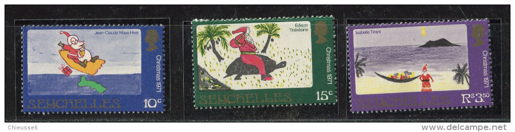 Seychelles** N° 285 à 287 - Noel - Seychellen (1976-...)