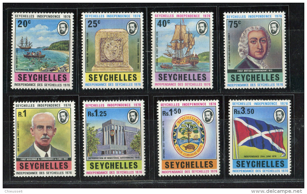 Seychelles** N° 343 à 350 - Indépendance Des Seychelles - Seychelles (1976-...)