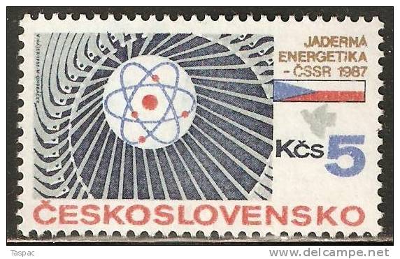 Czechoslovakia 1987 Mi# 2906 ** MNH - Natl. Nuclear Power Industry - Nuevos