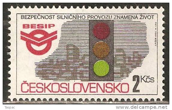 Czechoslovakia 1992 Mi# 3113 ** MNH - Traffic Safety - Ongebruikt