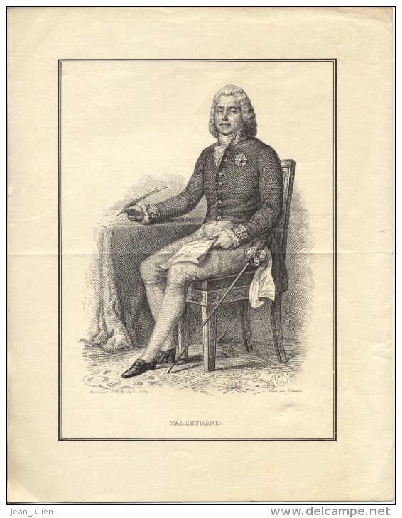 GRAVURE DE TALLEYRAND Par DELAISTRE - - Prints & Engravings