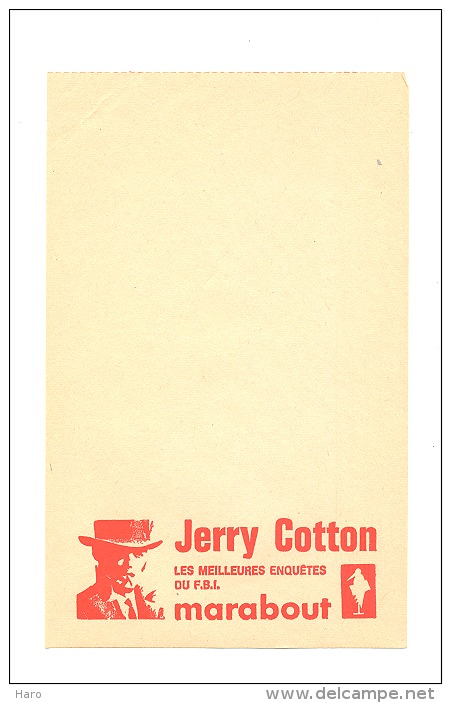 Verviers - Editions MARABOUT - Feuille D'un Bloc-notes Avec Publicité "Jerry Cotton F.B.I. (hh) - Werbung