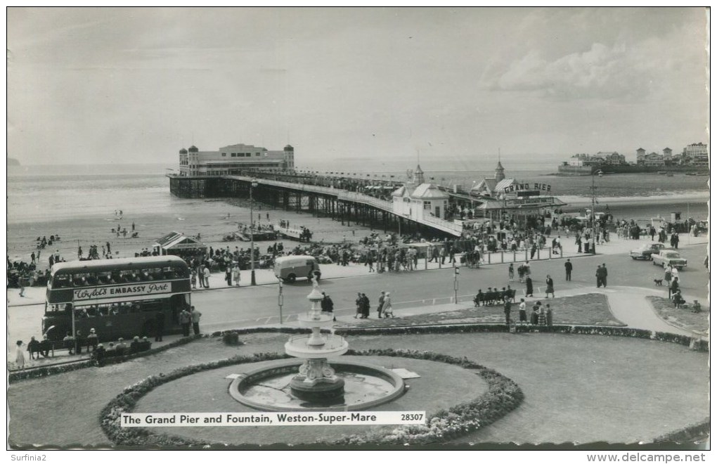 SOMERSET - WESTON SUPER MARE - THE GRAND PIER AND FOUNTAIN RP Av377 - Weston-Super-Mare