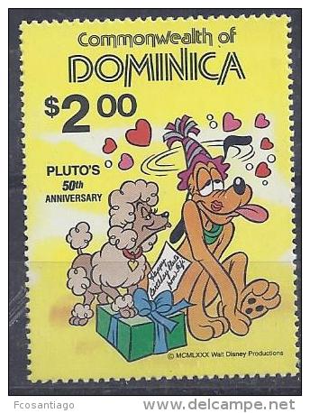 DISNEY -DOMINICA 1981-  Yvert#671 Precio Cat&euro;3 - Disney