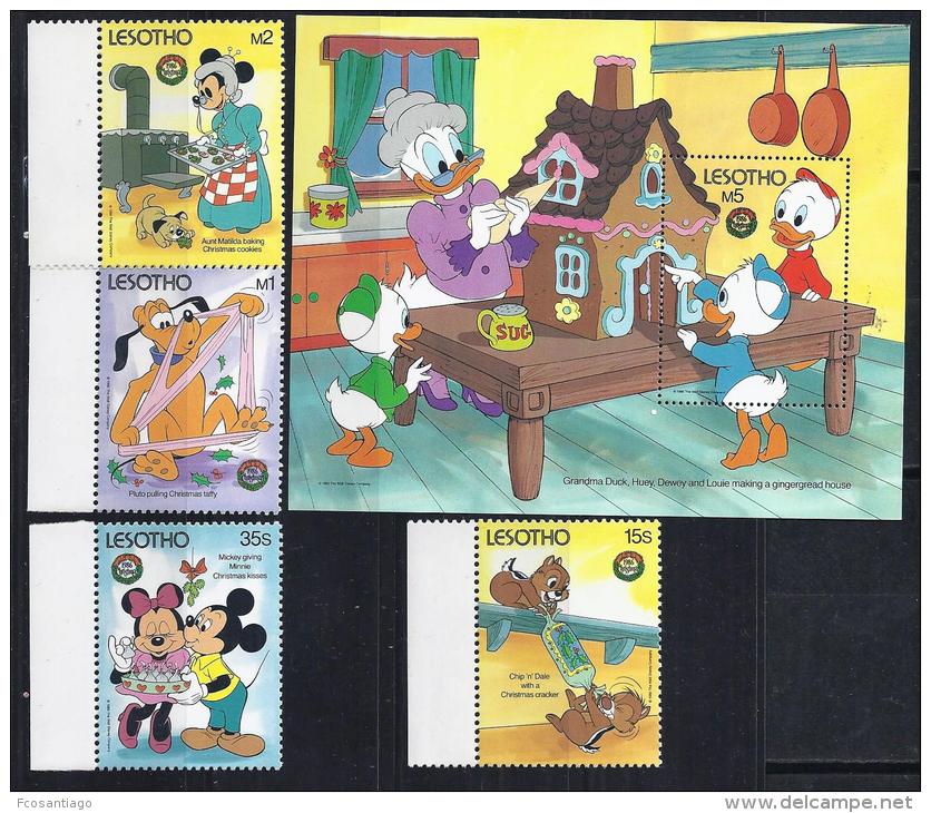 DISNEY -LESOTHO 1986-  Yver#699/702 H42 Precio Cat&euro;20 - Disney