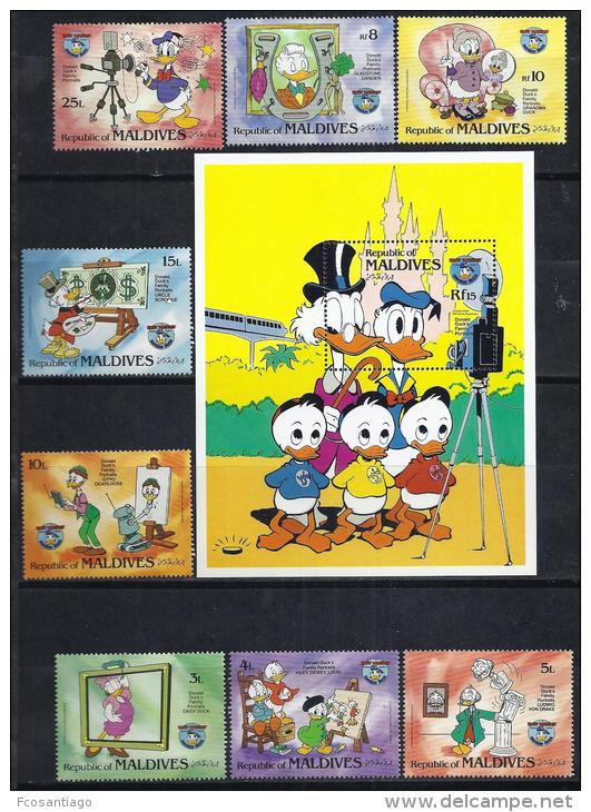 DISNEY -MALDIVAS 1984-  Yver#968/75 H98 Precio Cat&euro;20 - Disney