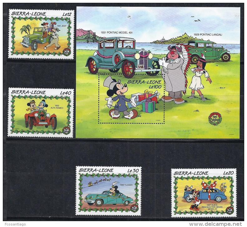 DISNEY -SIERRA LEONA 1989-  Yver#1087/90 H118 Precio Cat&euro;12.50 - Disney