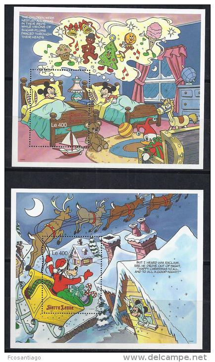 DISNEY -SIERRA LEONA 1990-  Yver#H135/36 Precio Cat&euro;14 - Disney