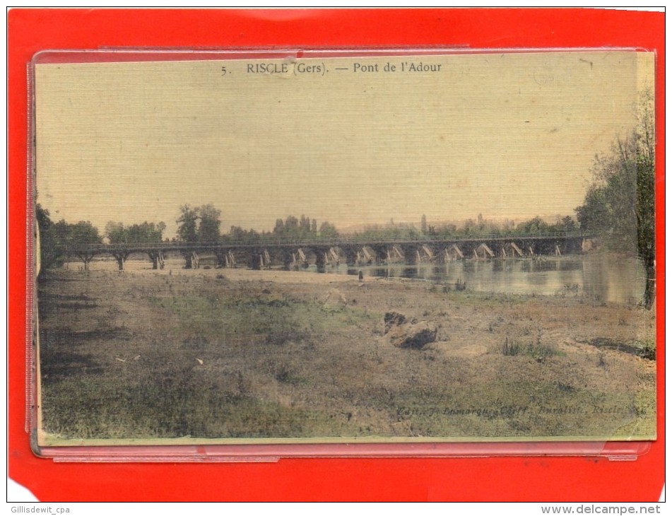 - RISCLE -  Pont De L'Adour - Cartev Toilée - Riscle