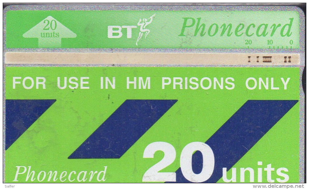 BRITISH TELECOM - Phonecard 20 Units For Use In HM Prisons Only Used - BT Cartes Mondiales (Prépayées)