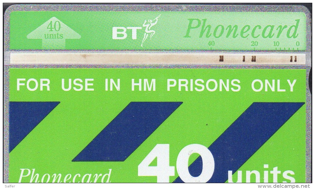 BRITISH TELECOM - Phonecard 40 Units For Use In HM Prisons Only Used - BT Cartes Mondiales (Prépayées)
