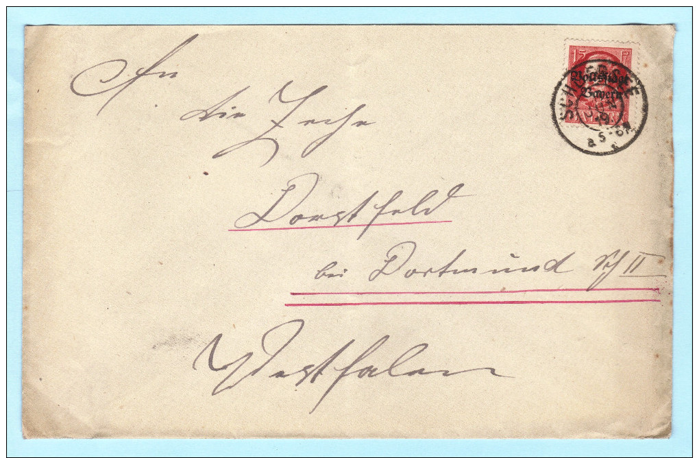 BAYERN - DEUTSCHES REICH Brief Cover - Schliersee Nach Dorstfeld  (2 Scan)(32548) - Other & Unclassified