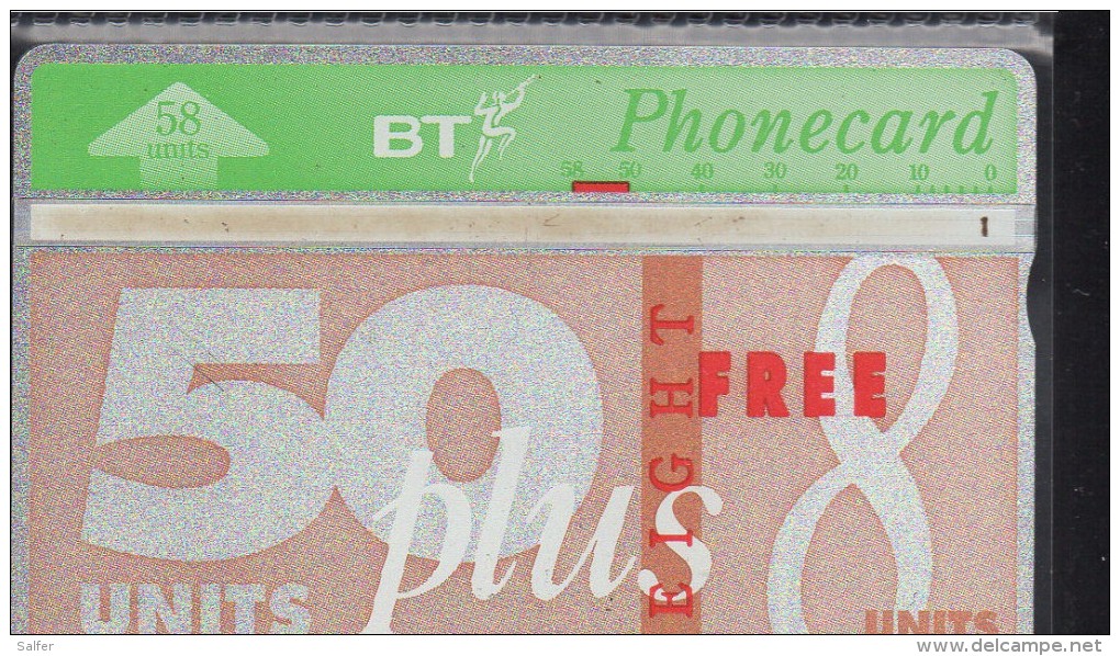 BRITISH TELECOM - Phonecard 50plus Units  Used - BT Schede Mondiali (Prepagate)