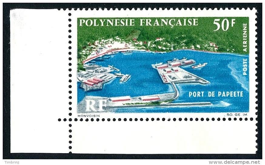 POLYNESIE 1966 - Yv. PA 20 ** TB Cdf  Cote= 21,00 EUR - Port De Papeete ..Réf.POL22629 - Neufs