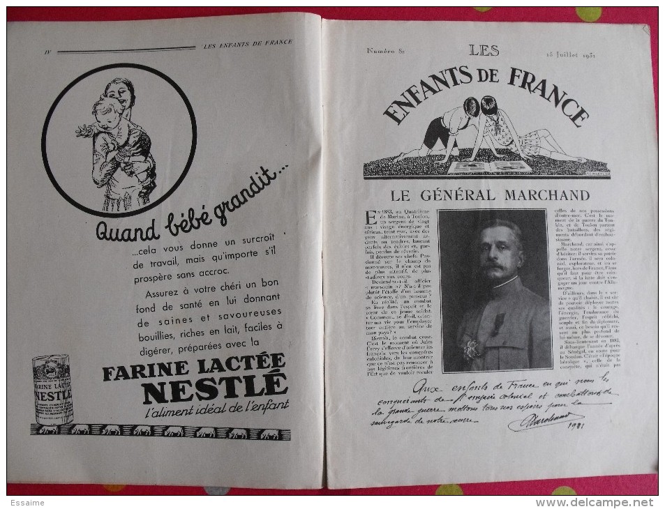 Les Enfants De France. Figaro. N° 82 De 1931. Scoutisme Aviation Général Marchand Géo Franc Jobbé-duval - 1900 - 1949