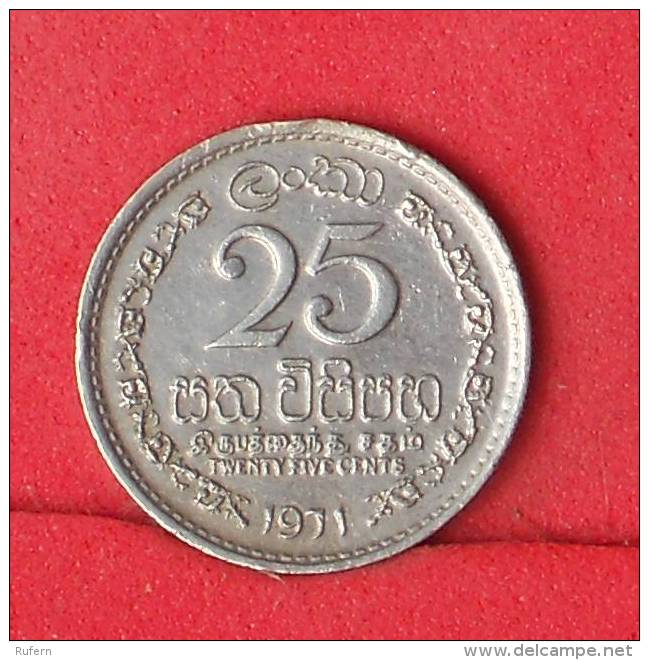 SRI LANKA  25  CENTS  1971   KM# 131  -    (Nº12801) - Sri Lanka