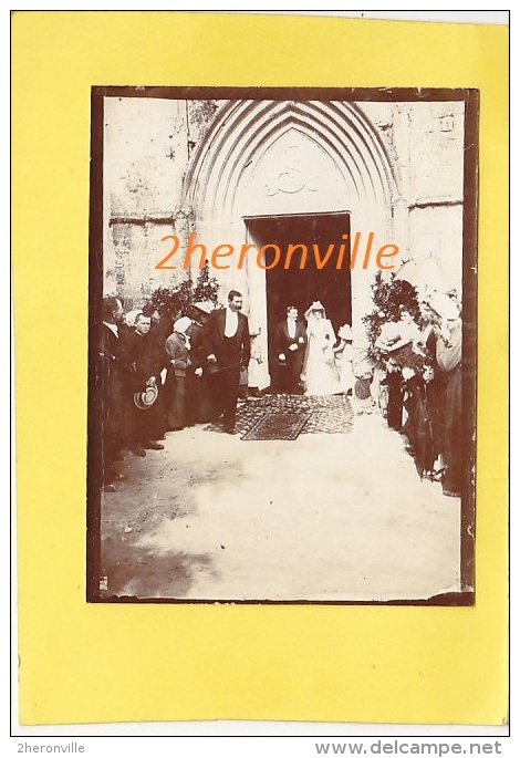 Photo  Ancienne DAMMARIE SUR SAULX - Mariage Bourgeois En 1901 -  Sortie De L'église - Lieux