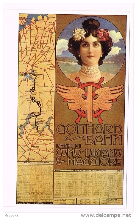 Plakat Für Gotthard_Bahn, 1903/ Zürich/Schweiz/Suisse - Zürich