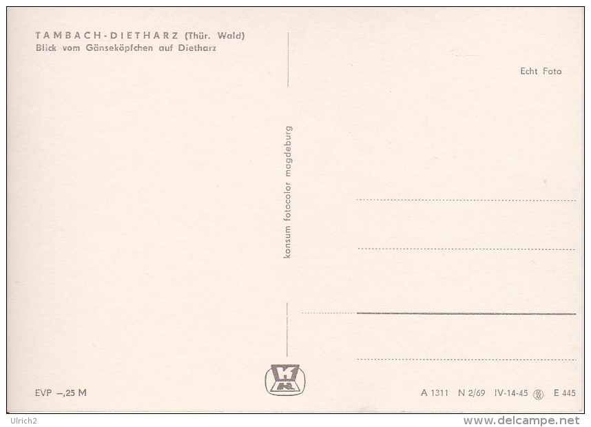 AK Tambach-Dietharz - Thür. Wald - Blick Vom Gänseköpfchen Auf Dietharz (19257) - Tambach-Dietharz