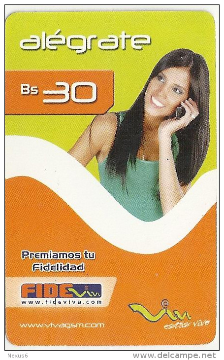 Bolivia - Viva - Alégrate Woman - 03-02-2010, GSM Refill, Used - Bolivien