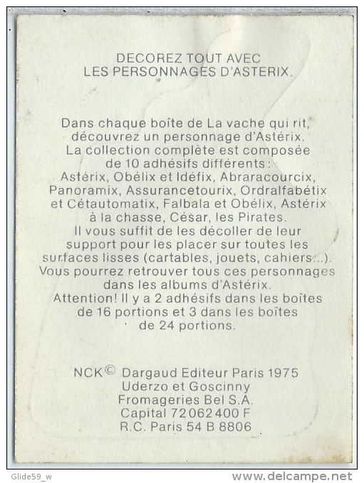 Adhésif Collection La Vache Qui Rit - PANORAMIX (1975) - Autres & Non Classés