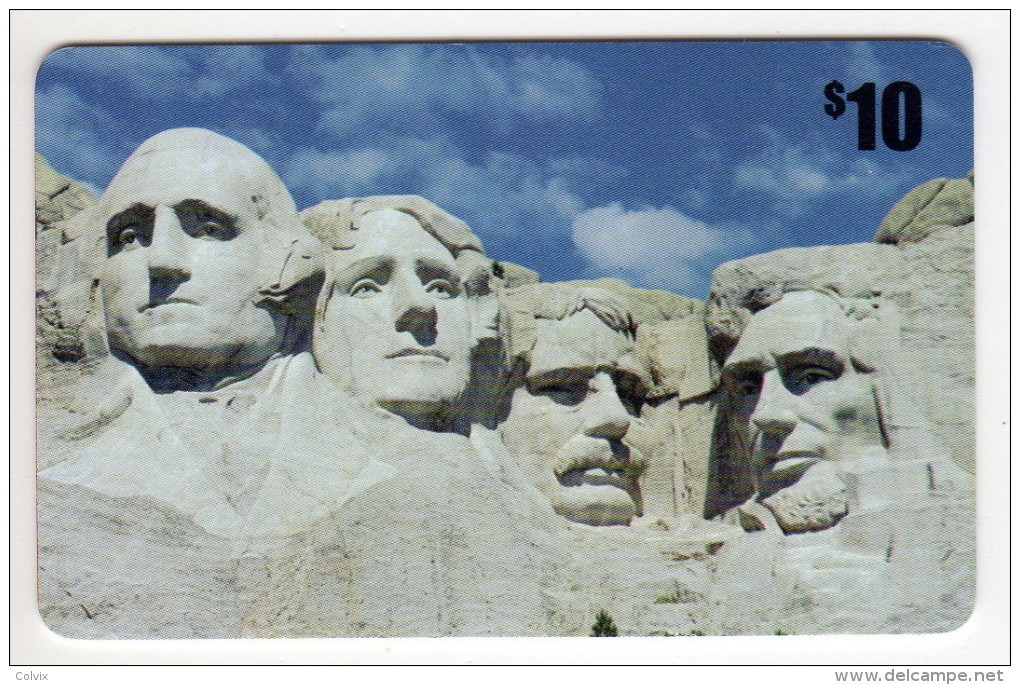 ETATS-UNIS CARTE TELEPHONIQUE ONPOINT 10$ MEMORIAL DU MONT RUSHMORE - Autres & Non Classés