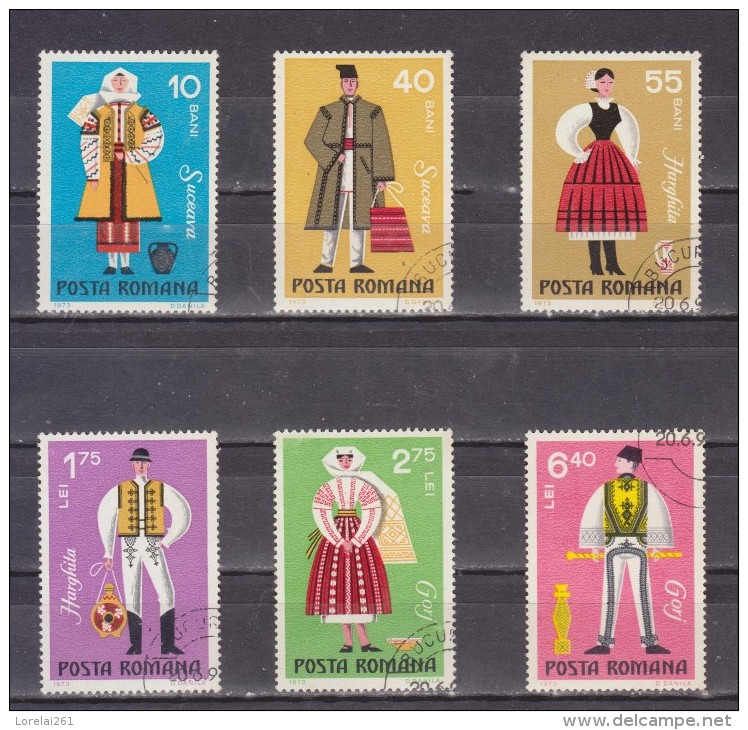 1973 - Costumes Regionaux  Mi No 3110/3115 Et Yv No 2745/2750 - Usado