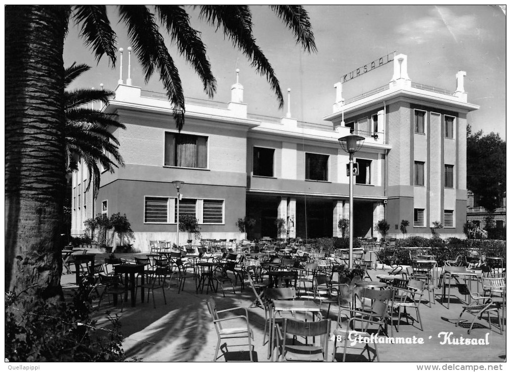 02506 "(ASCOLI PICENO) GROTTAMMARE - KURSAAL"  STAZIONE CLIMATICA INVERNALE. CART.  SPED. 1956 - Ascoli Piceno