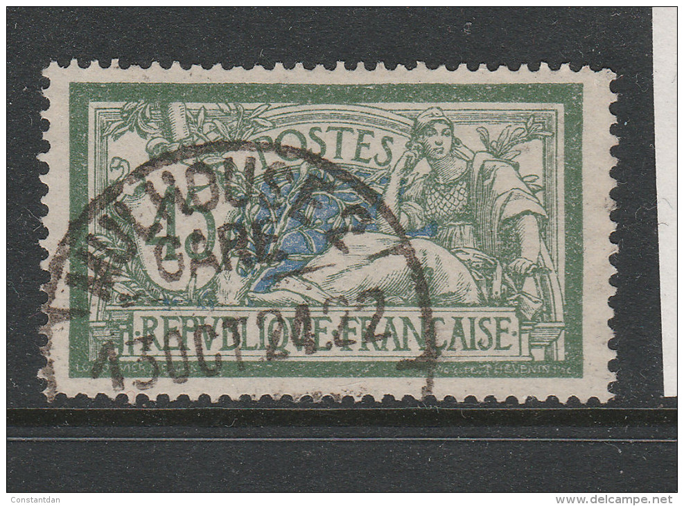 FRANCE N° 143 45C VERT ET BLEU TYPE MERSON OBL - Used Stamps