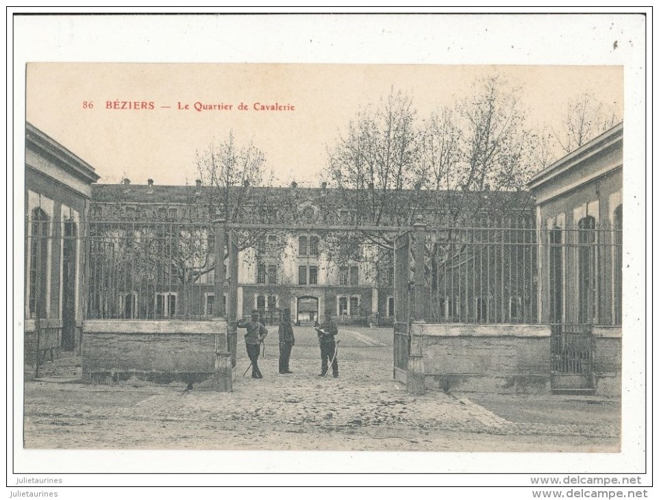 34 BEZIERS LE QUARTIER DE CAVALERIE CPA BON ETAT - Beziers