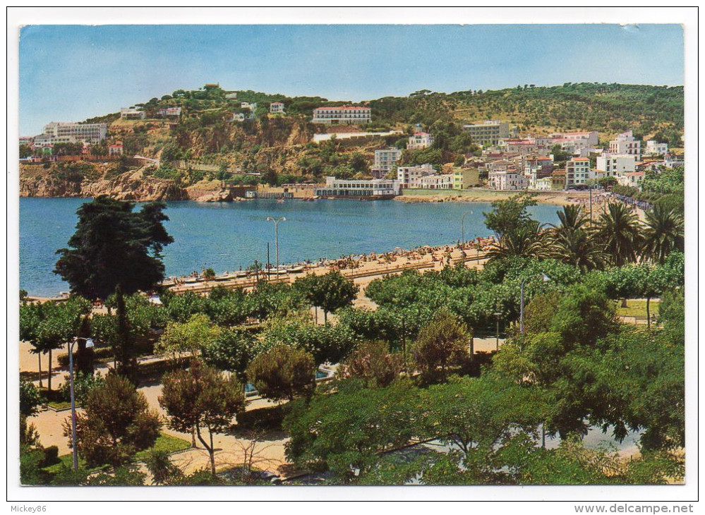 Espagne -1968---Carte Postale "SAN FELIU DE GUIXOLS" Avec Joli Timbre Au Verso"J.O Grenoble 1968"-cachet San Feliu - - Storia Postale