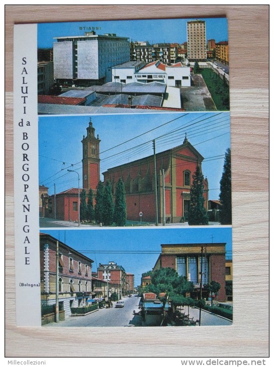 Bo3554)   Saluti Da Borgo Panigale - Grattacielo, Chiesa S. Maria Assunta, Via Delle Scuole - Bologna