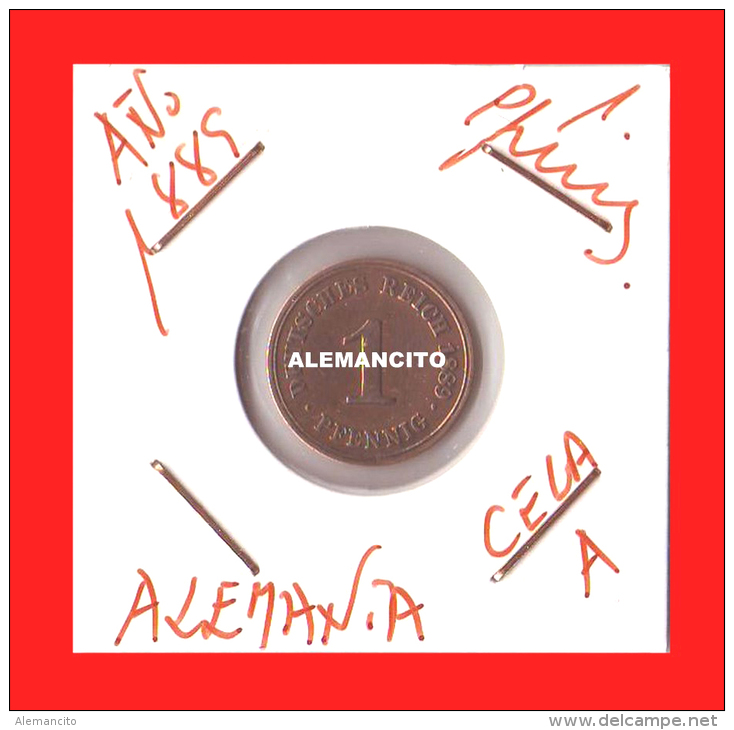 ALEMANIA  IMPERIO - 1 PFENNIG-  DEUTSCHES  REICH -1889 - 1 Pfennig