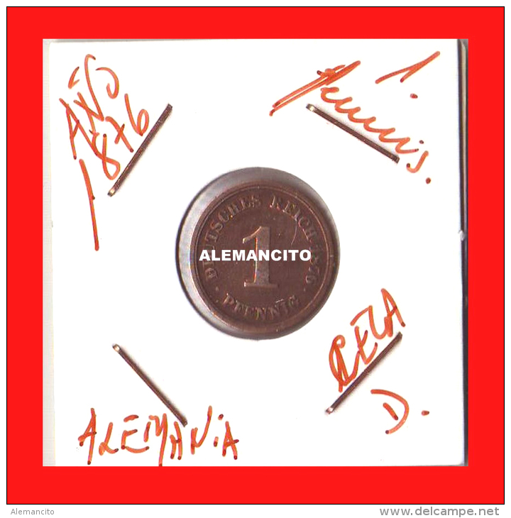 ALEMANIA IMPERIO - 1 PFENNIG  -  DEUTSCHES REICH -AÑO 1876 - 1 Pfennig
