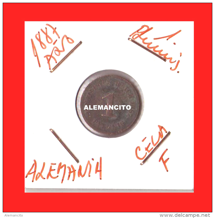 ALEMANIA IMPERIO - 1 PFENNIG  -  DEUTSCHES REICH -AÑO 1887 - 1 Pfennig