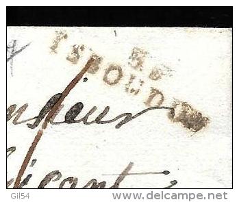 Marque 35 Issoudun ( N°7 ) Sur LSC Pour Paris En 1817  -  - Ah9816 - 1801-1848: Précurseurs XIX