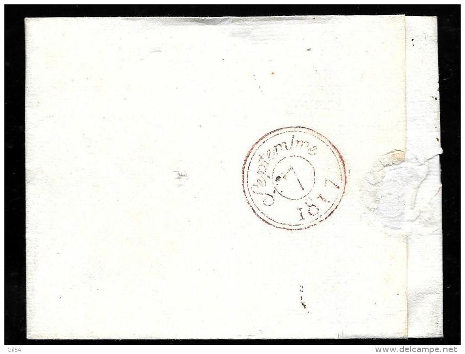 Marque 35 Issoudun ( N°7 ) Sur LSC Pour Paris En 1817  -  - Ah9816 - 1801-1848: Précurseurs XIX