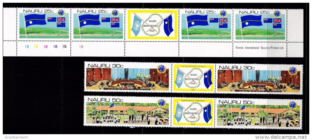 Nauru 1980 United Nations Decolonisation Declaration Set As Gutter Pairs/Fours MNH - Nauru