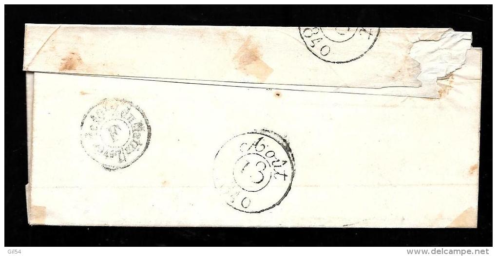 Lac De Paris Pour Paris En 1840 , Cachet Taxe 15 Centimes En Bleu   -  Ah9823 - 1801-1848: Précurseurs XIX