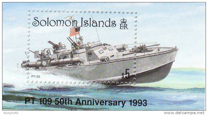 Solomon Islands 1993 Sinking Of PT 50th Anniversary Kennedy Ship S/S MNH - Solomon Islands (1978-...)