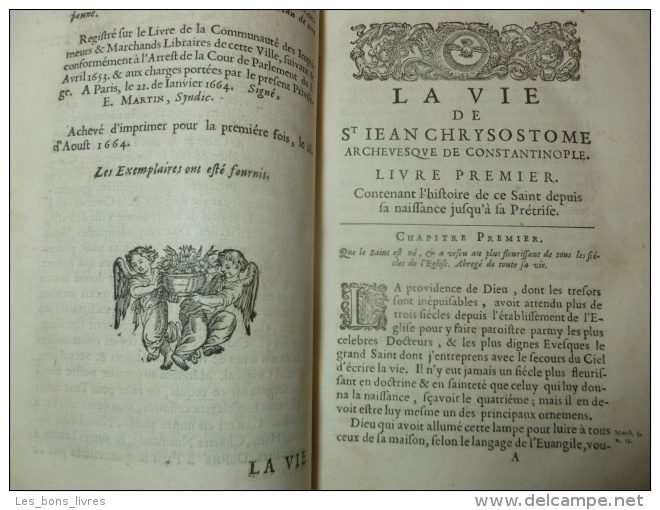 LA VIE DE SAINT CHRYSOSTOME Patriarche De Constantinople & Docteur De L’église. - Before 18th Century