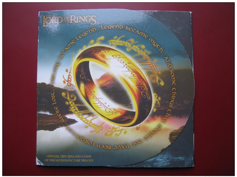 New Zealand 2003 LORD OF THE RINGS 3 X 1 Dollar UNC Coin Set Royal Mint Folder - New Zealand